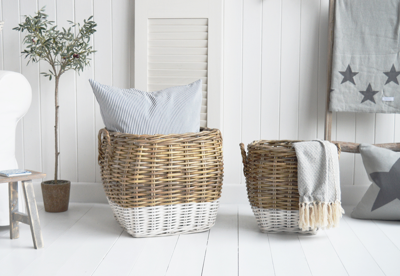 Farmington Square baskets from The White Lighthouse Furniture