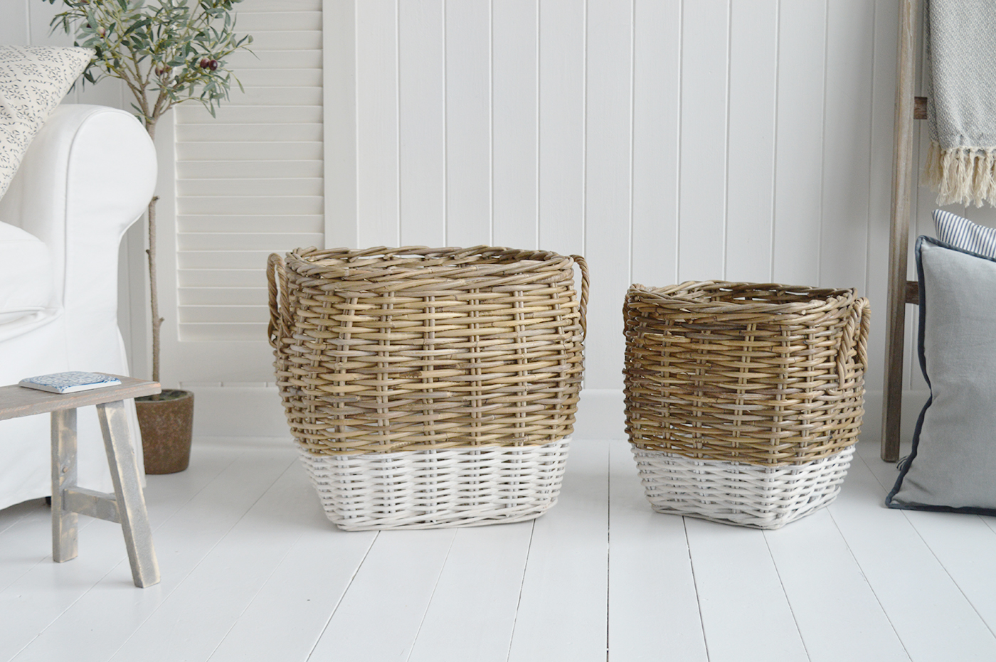 Farmington Square baskets from The White Lighthouse Furniture