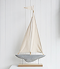 Tall Grey Yacht for coastal Nautical home decor
