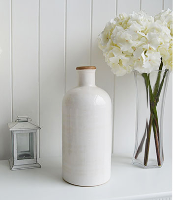 A white bottle in stoneware