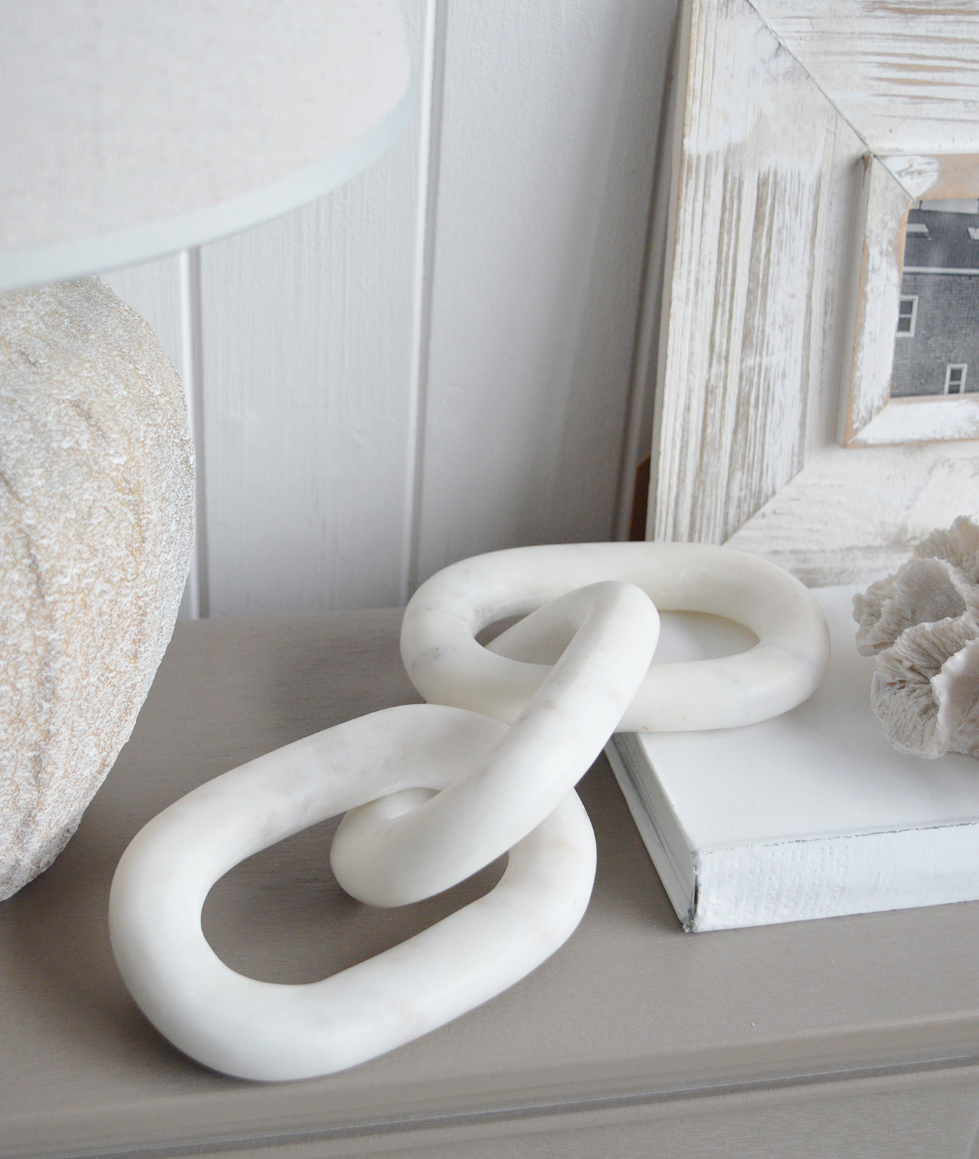 White Marble Chain - Modern Farmhouse, Country, Coastal and Hamptons styling homes and interiors