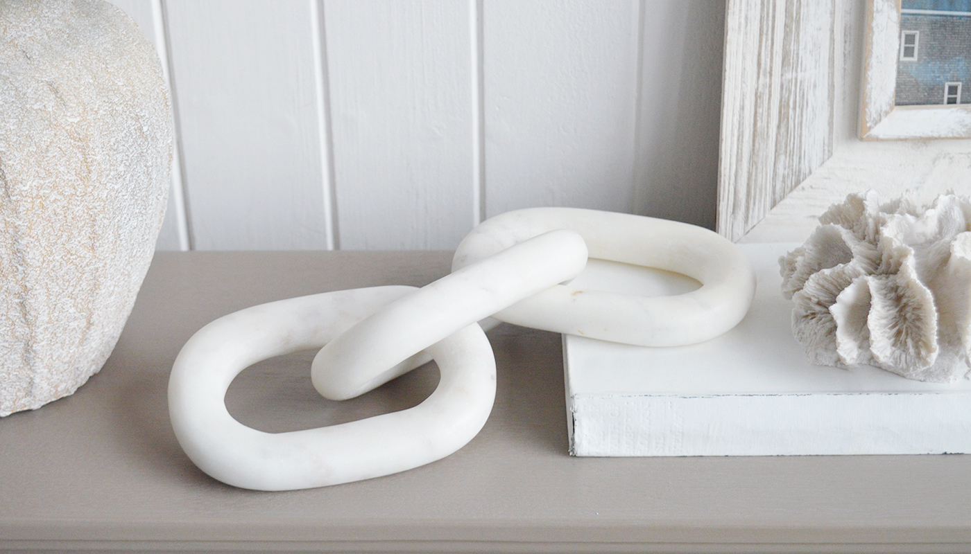 White Marble Chain - Modern Farmhouse, Country, Coastal and Hamptons styling homes and interiors