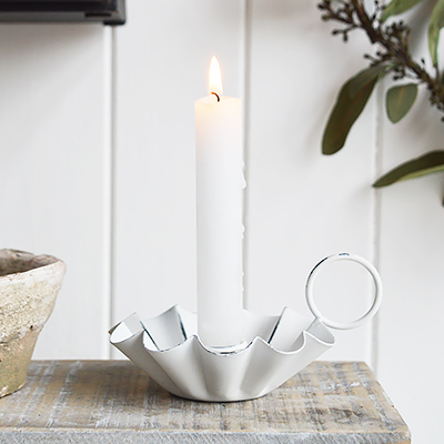 New England, country, coastal and modern farmhouse furniture and home interiors. Candle holder