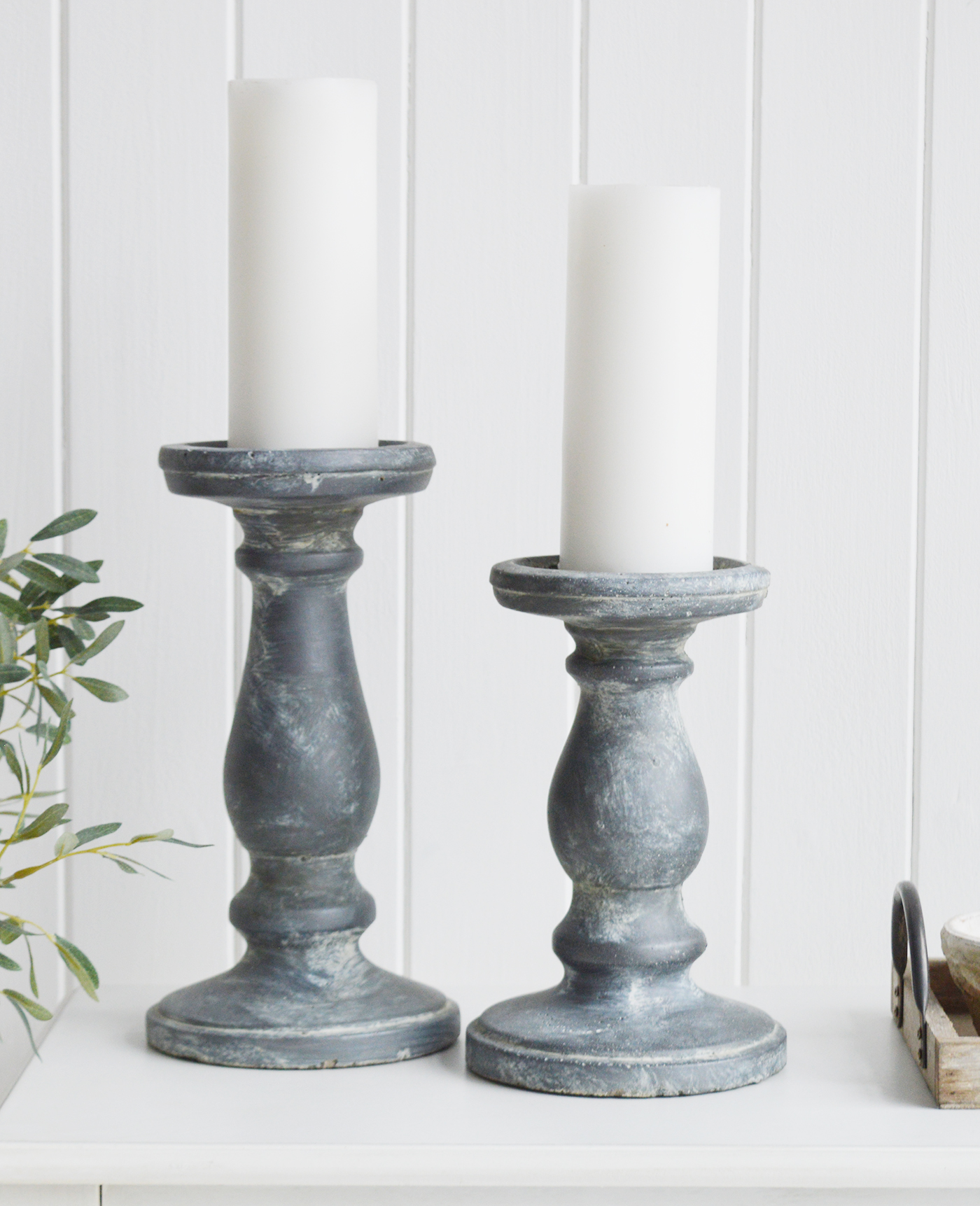 The Brockton is a classic style tall candle holder in aged metal finish. A timeless candlestick that is stunning as a pair or singly on a table or mantle in the hallway living room or as a centre piece on the dining table