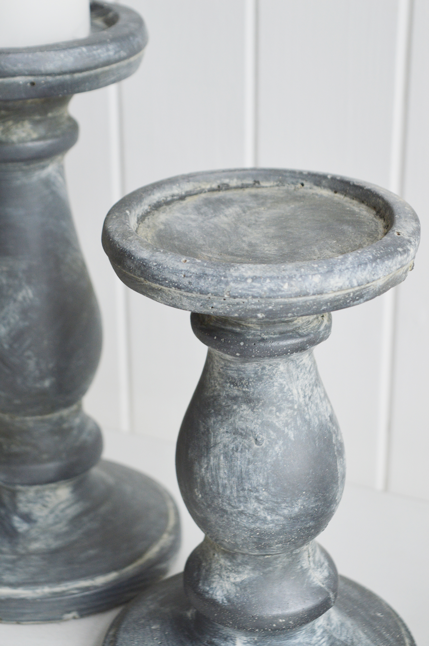 The Brockton is a classic style tall candle holder in aged metal finish. A timeless candlestick that is stunning as a pair or singly on a table or mantle in the hallway living room or as a centre piece on the dining table