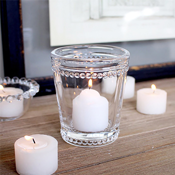 Glass candle holder for beautiful home accessories