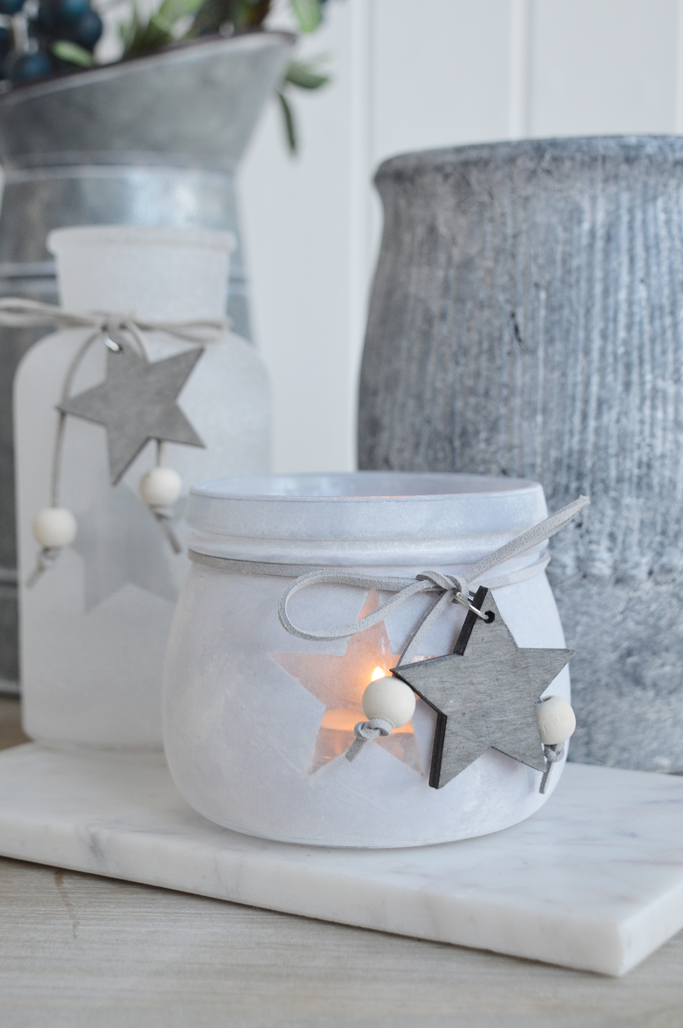 New England star candle holders for home interiors