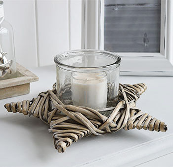 Grey Willow candle holder 