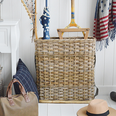 Casco Bay Umbrella Basket for Hallway furniture in New England Style interiors