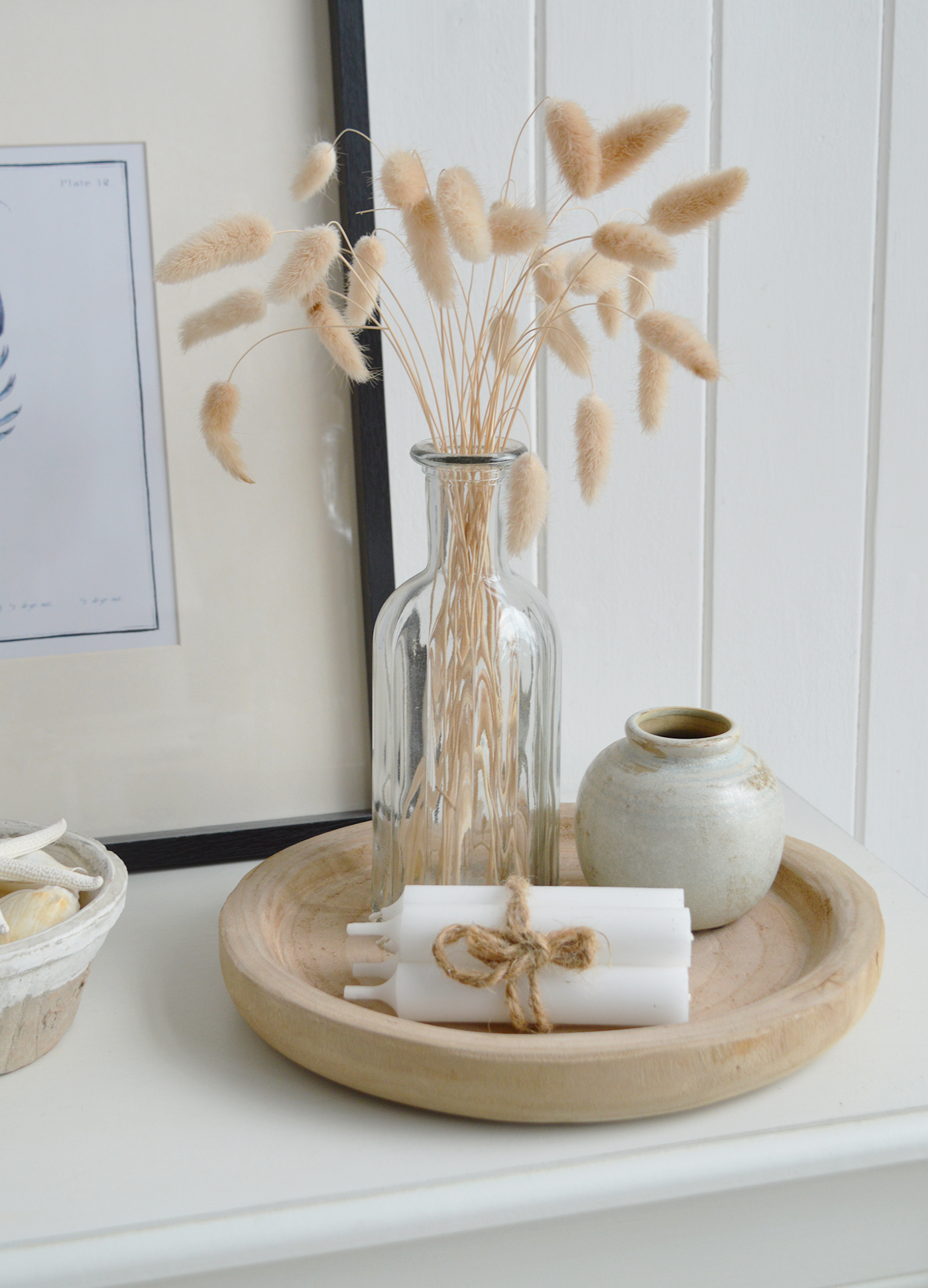Display your favourite pieces on the Chadwick wooden round rustic tray