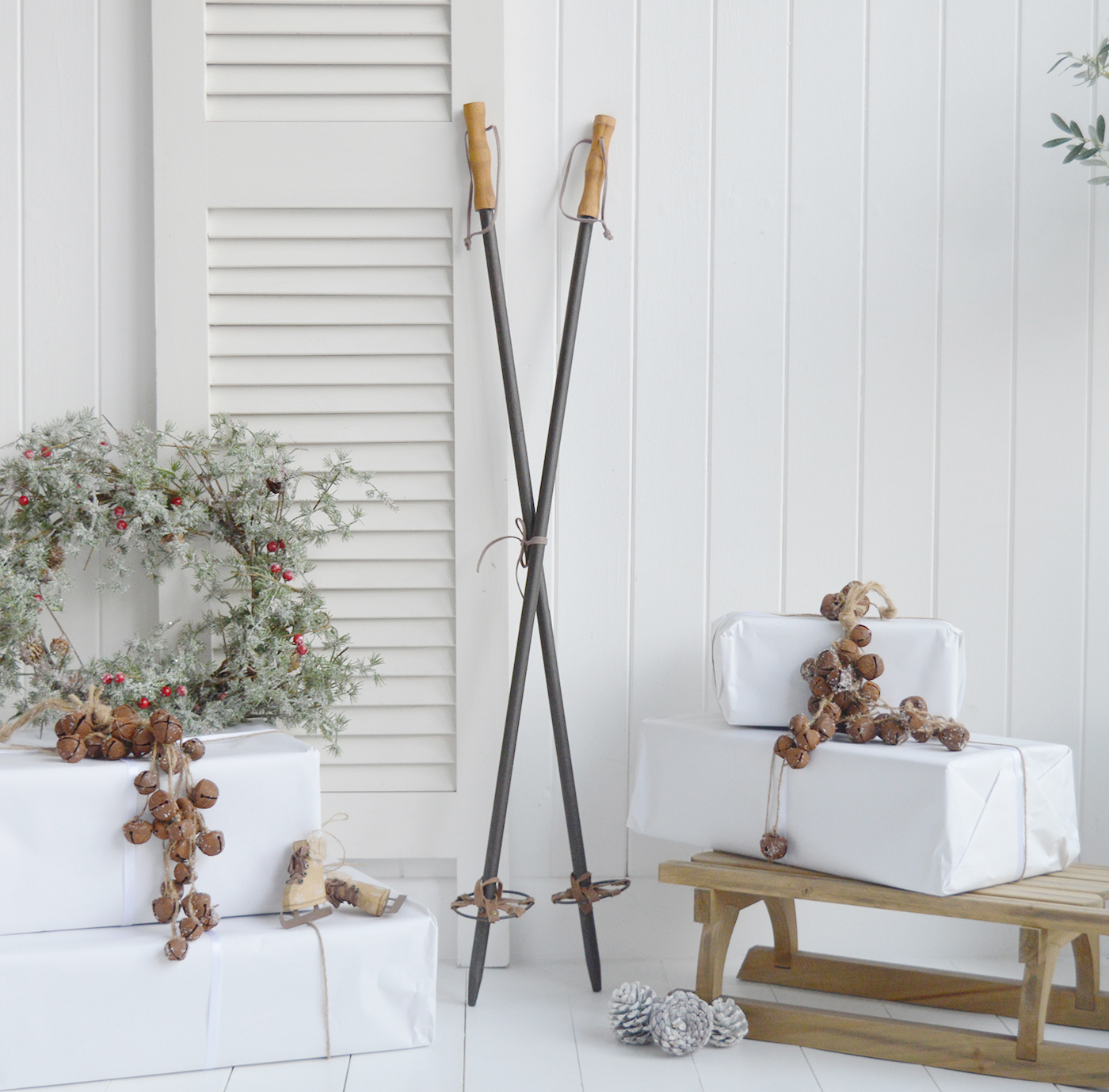 Pair of ski poles for Ski Chalet Christmas Decor 