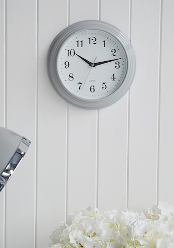 pale grey wall clock 