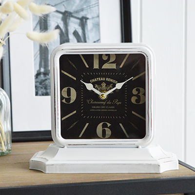 American Coffee Mantel Clock, for New England interiors and furniture for coastal, country cottage and city homes from The White Lighthouse Furniture 