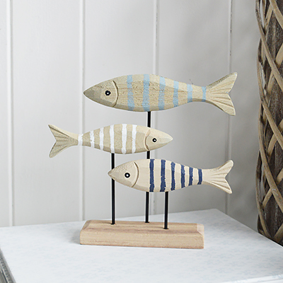 Standing Shoal of Fish - Coastal Nautical Beach Furniture &  Accessories