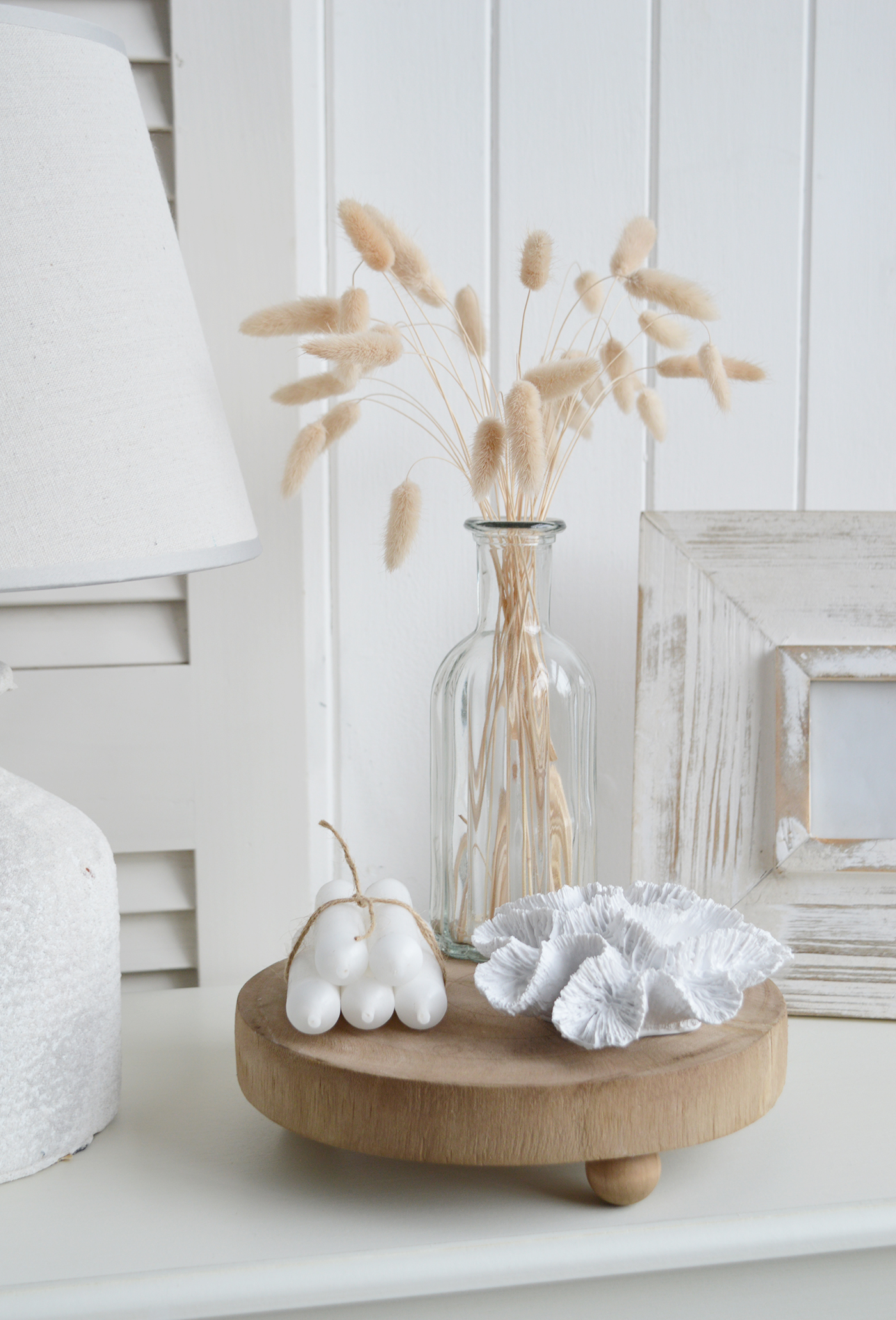 Decorative white faux coral to style and decorate Hamptons and New England coastal homes