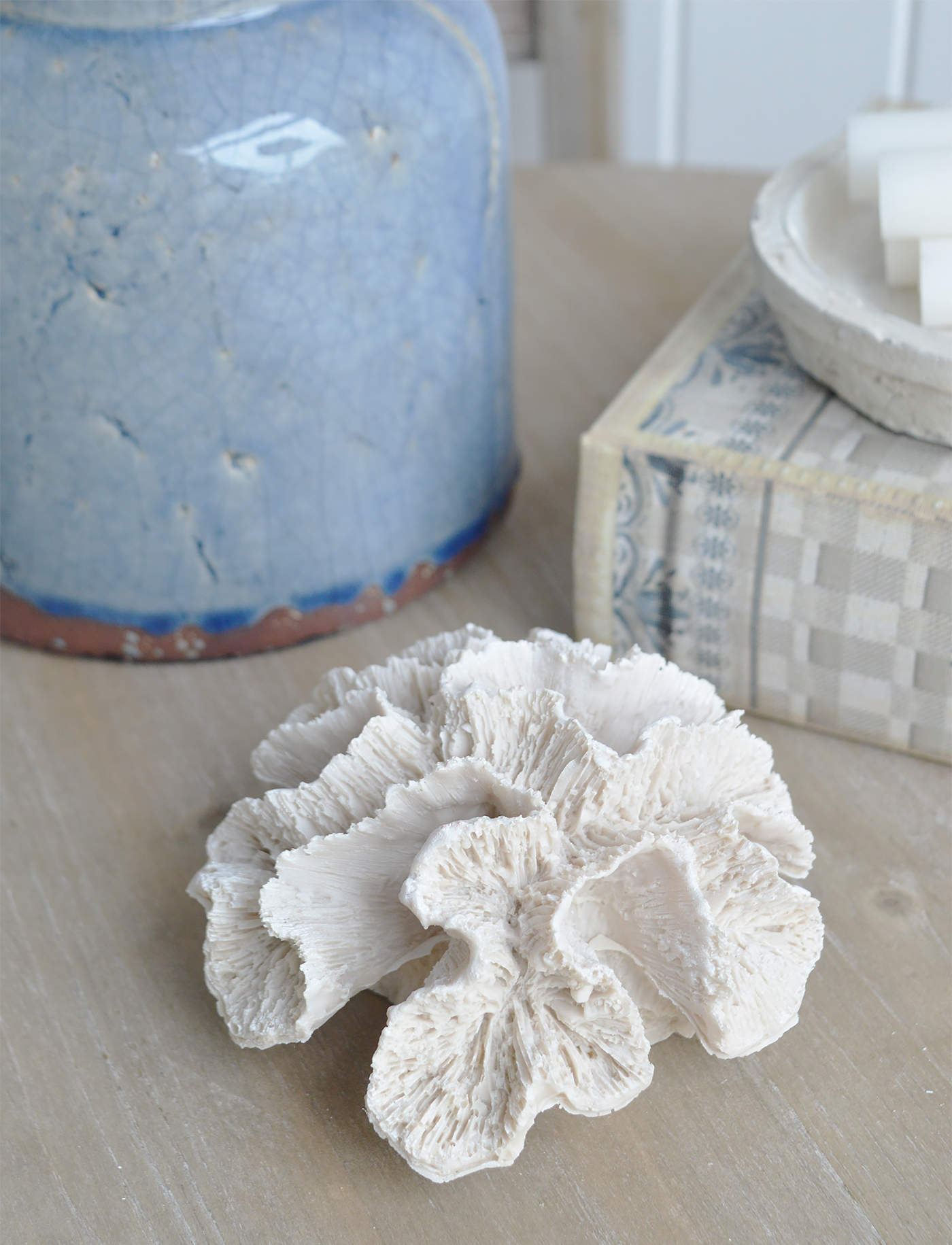 Artificial Faux Coral for coffee table styling and Hamptons coastal decor