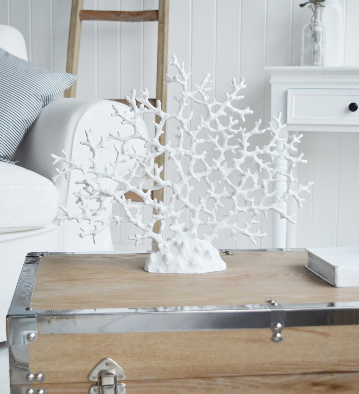 Decorative Artificial White Coral Coffee Table Decor