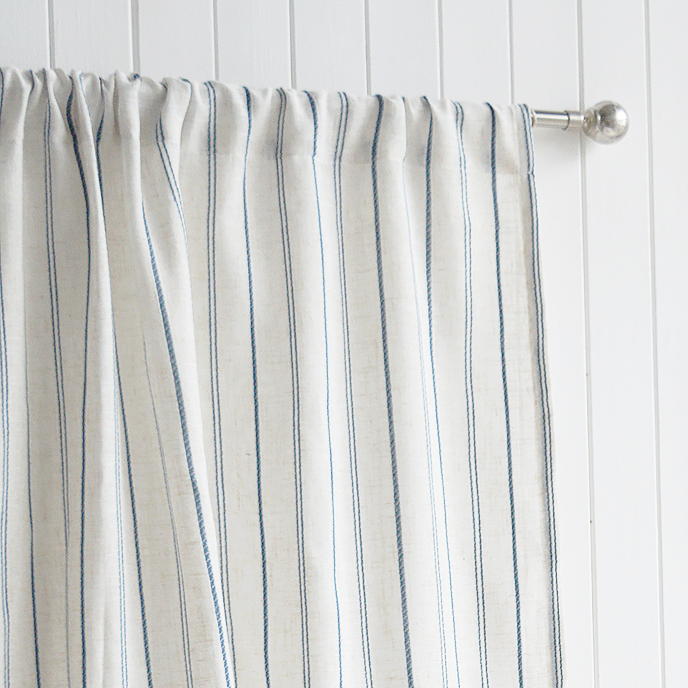 Perfect for beach house styling, the Bluehaven Stripe Curtain introduces a classic coastal stripe that brings simplicity, texture and a calm shoreline feel to any room.