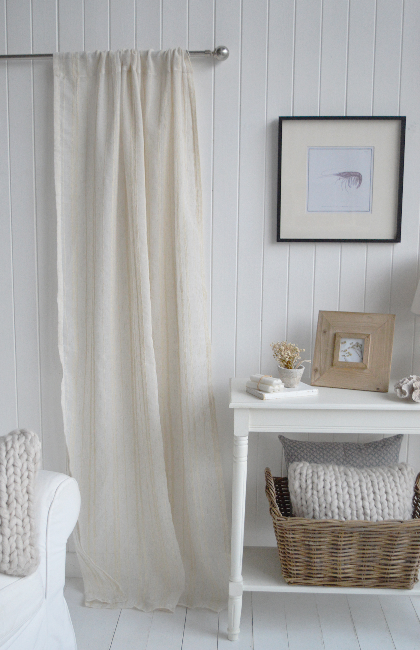 Designed for relaxed, timeless homes, the Ivory Haven Stripe Curtain offers an elegant balance of simplicity and texture.