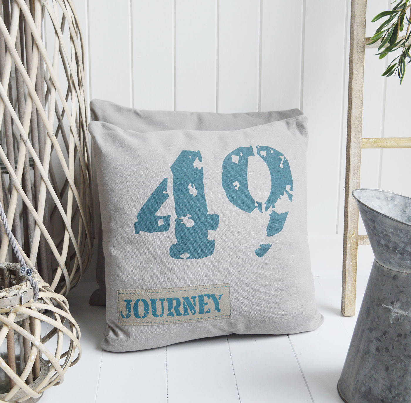 Beach House Cushion - Coastal home decor and accessories. New England, country, coastal, cityand  White Home Interiors and furniture
