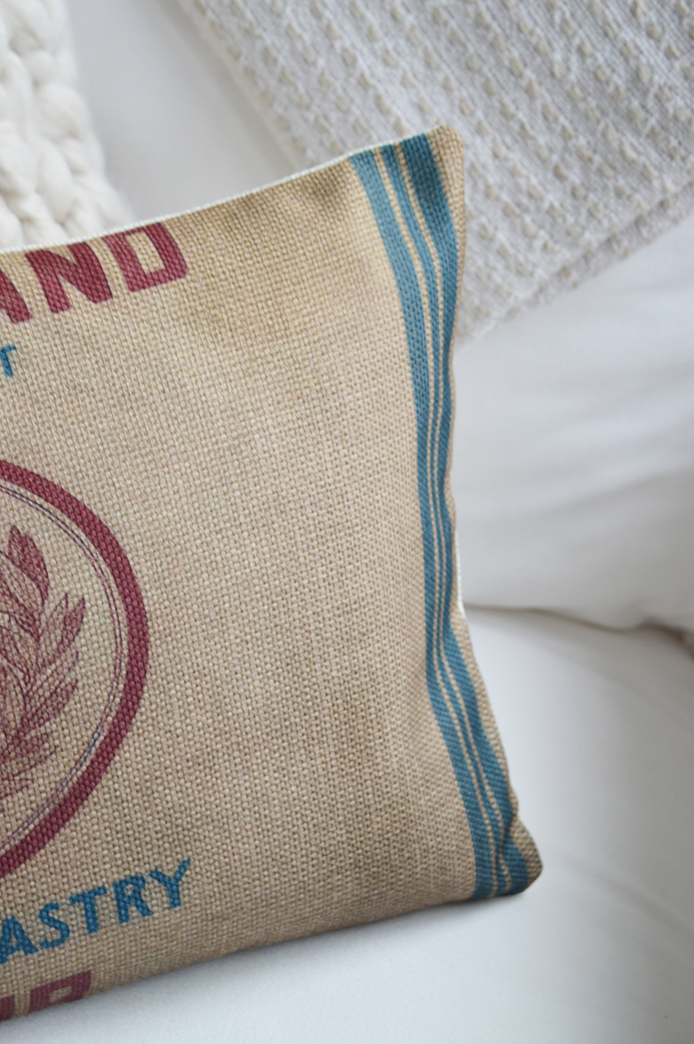 Perfect for adding texture to white sofas or wooden benches, it complements coastal and country décor beautifully