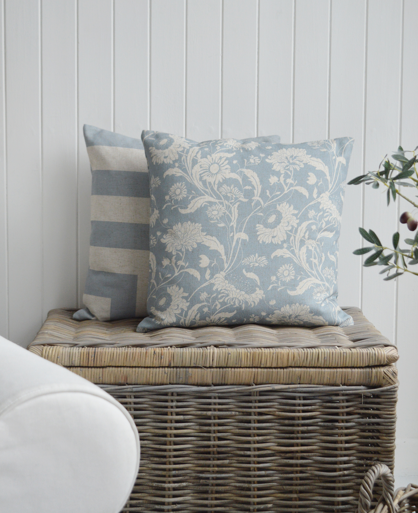 Maple grove vintage style cushions for New England modern country farmhouse and coastal furniture and interiors