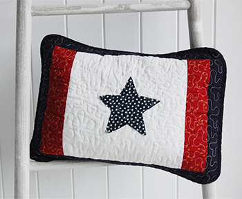 Nautical cushion on ladder 