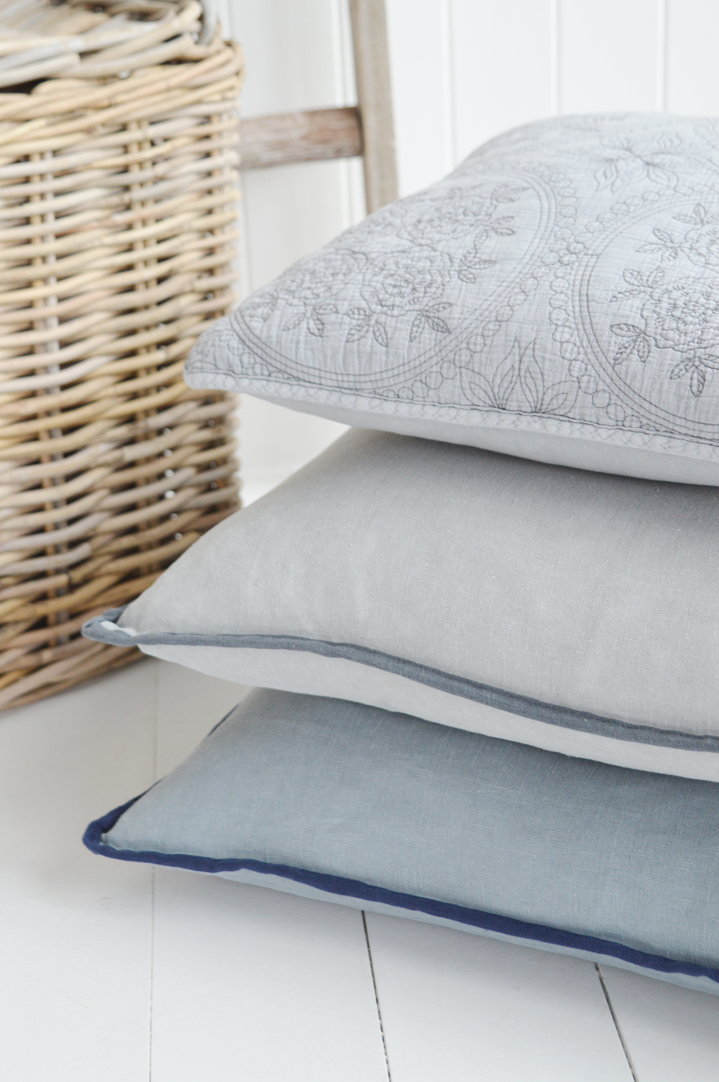 New England Style Cushions for country, coastal, farmhouse and city interiors