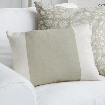 New England Style Country, Coastal and White Furniture and accessories for the home. New England cushions and soft furnishing - Lexington Olive Green Luxurious Cushions