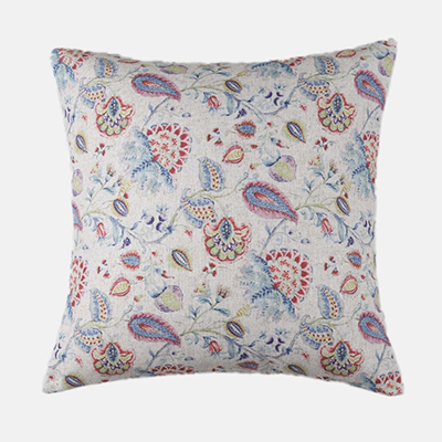 New England cushions and soft furnishings. Quincy Cushion in pretty vintage colours for modern farmhouse , country and coastal homes and interiors