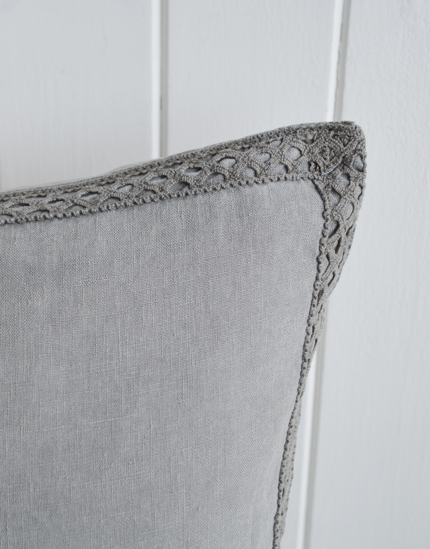 The White Lighthouse. New England Style Country, Coastal and White Furniture and accessories for the home. Richmond 100% stonewashed Linen Feather Filled Cushion