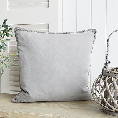New England Style Country, Coastal and White Furniture and accessories for the home. Richmond 100% stonewashed Linen Feather Filled Cushion