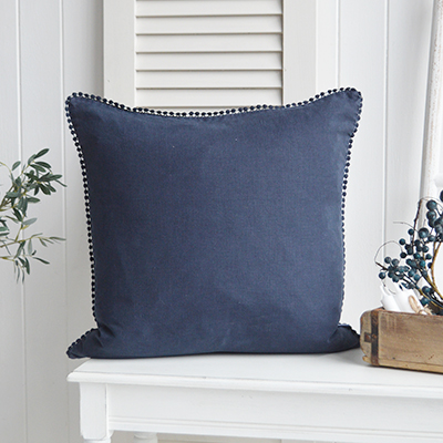 New England Style Country, Coastal and White Furniture and accessories for the home. Richmond 100% stonewashed Linen Feather Filled Cushion