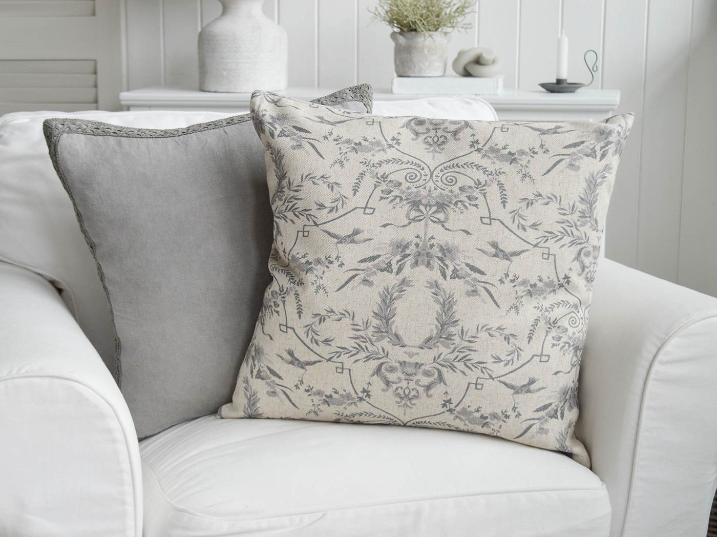 Serenity Luxury Cushion - New England, Hamptons, Modern Farmhouse and Country and coastal cushions and interiors