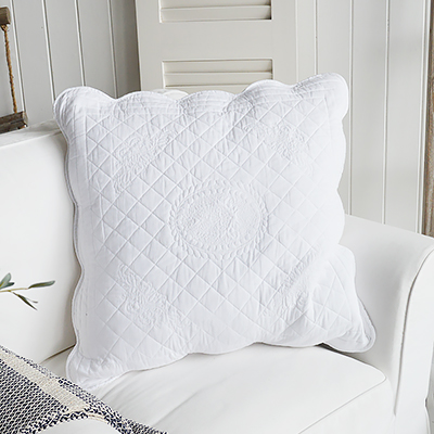 The White Lighthouse. New England style furniture and home interiors for coastal, country and farmhouse interior design - Range of cushions - Dalton Large Cushion Pillow Sham