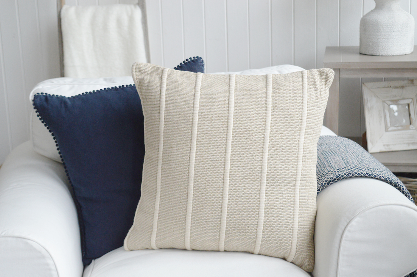 Winthrop New England style cushions - New England country and coastal cushions and interiors