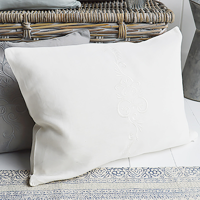 Mayfair linen embroidered cushions in range of complementing colours and sizes