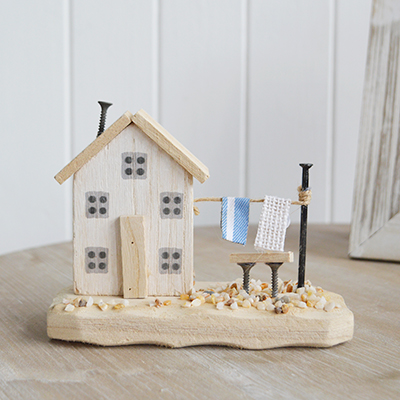 Driftwood Wooden houses from The White Lighthouse Home Decor. New England Furniture and home decor accessories for the home interiors