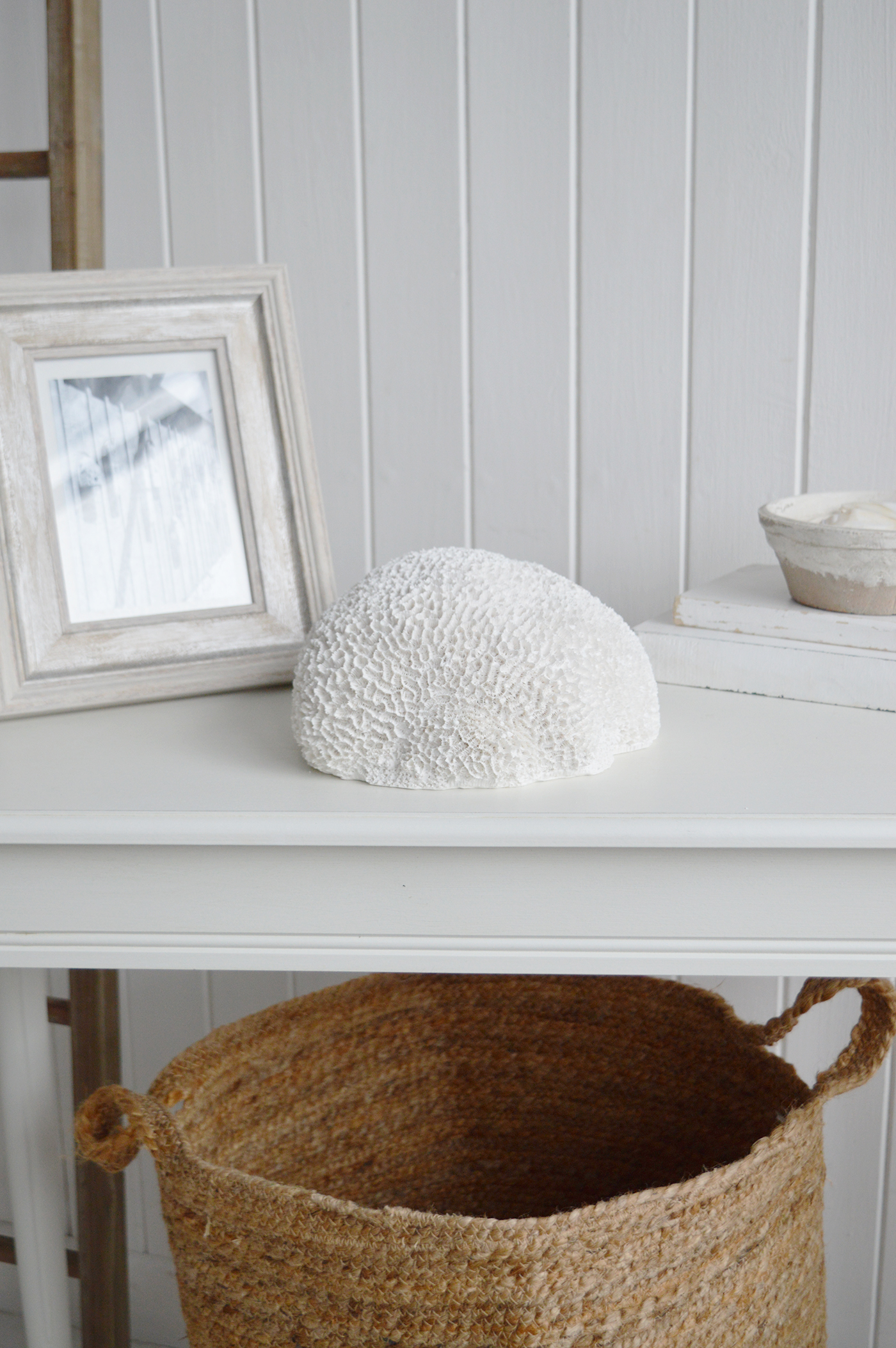 This faux coral ornament is the perfect decorative accessory for coastal interiors and Hamptons-inspired homes.