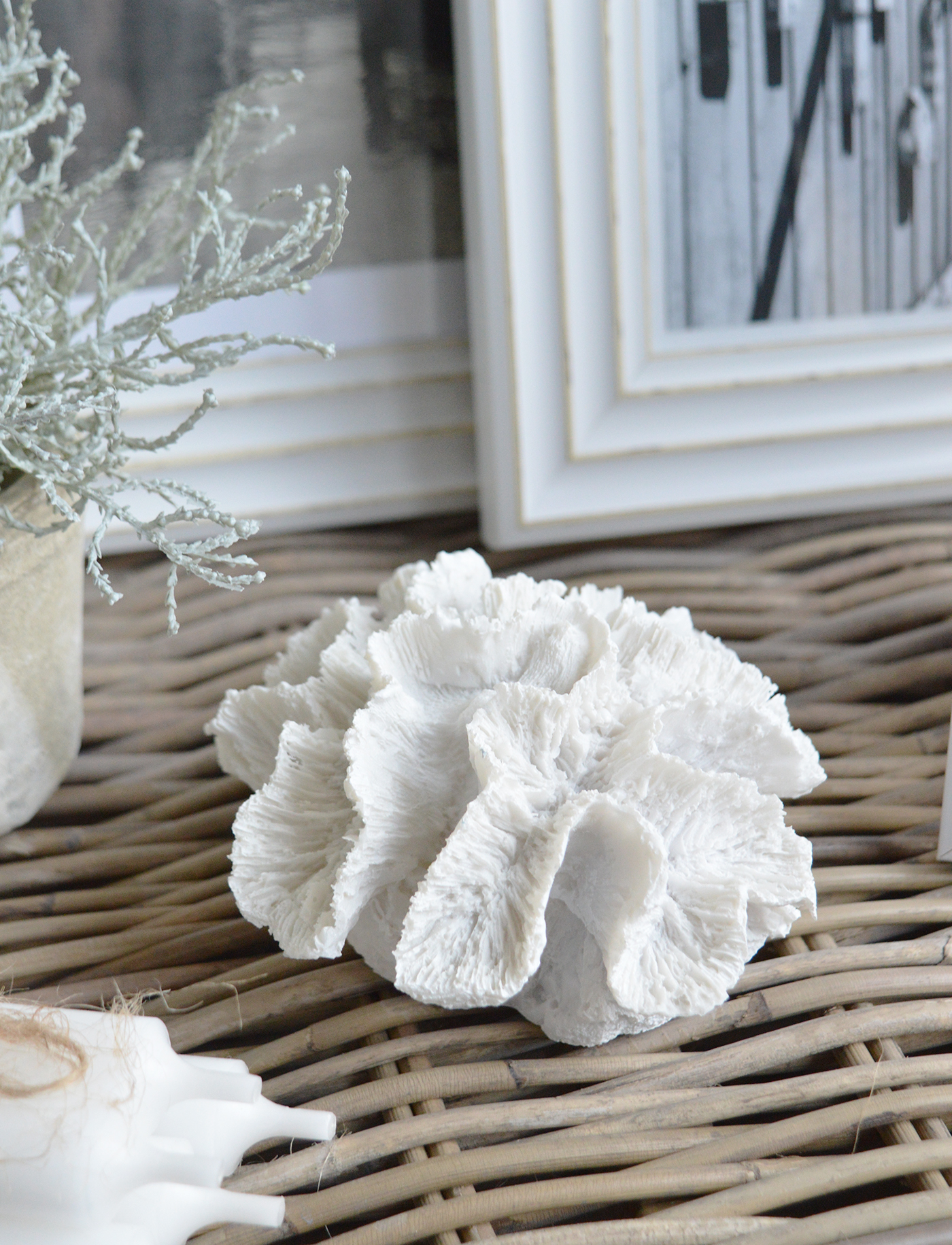 Small faux coral for styling coffee and console tables in a coastal or Hamptons style interior