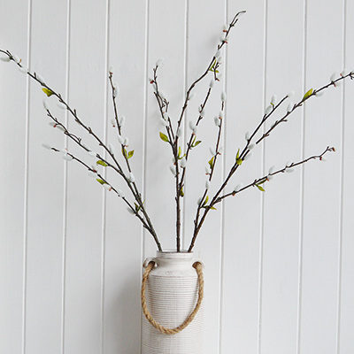 Faux Pussy Willow - New England Furniture, home and interiors for coastal and modern farmhouses