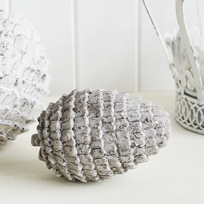 Vintage white fir cone