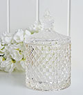 Glass Trinket jar with lid