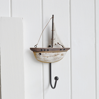 Coastal wall hooks -  Lighthouse and Yacht hook for coastal and Hamptons homes