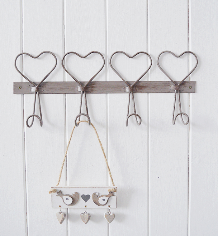 A strong and sturdy set of four hooks ideal for hanging coats, towels etc or purely for decorative purposes to add interest to an empty wall