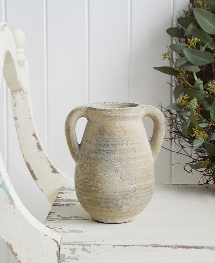 Grey Stone Jar New England Home Interiors and Furniture