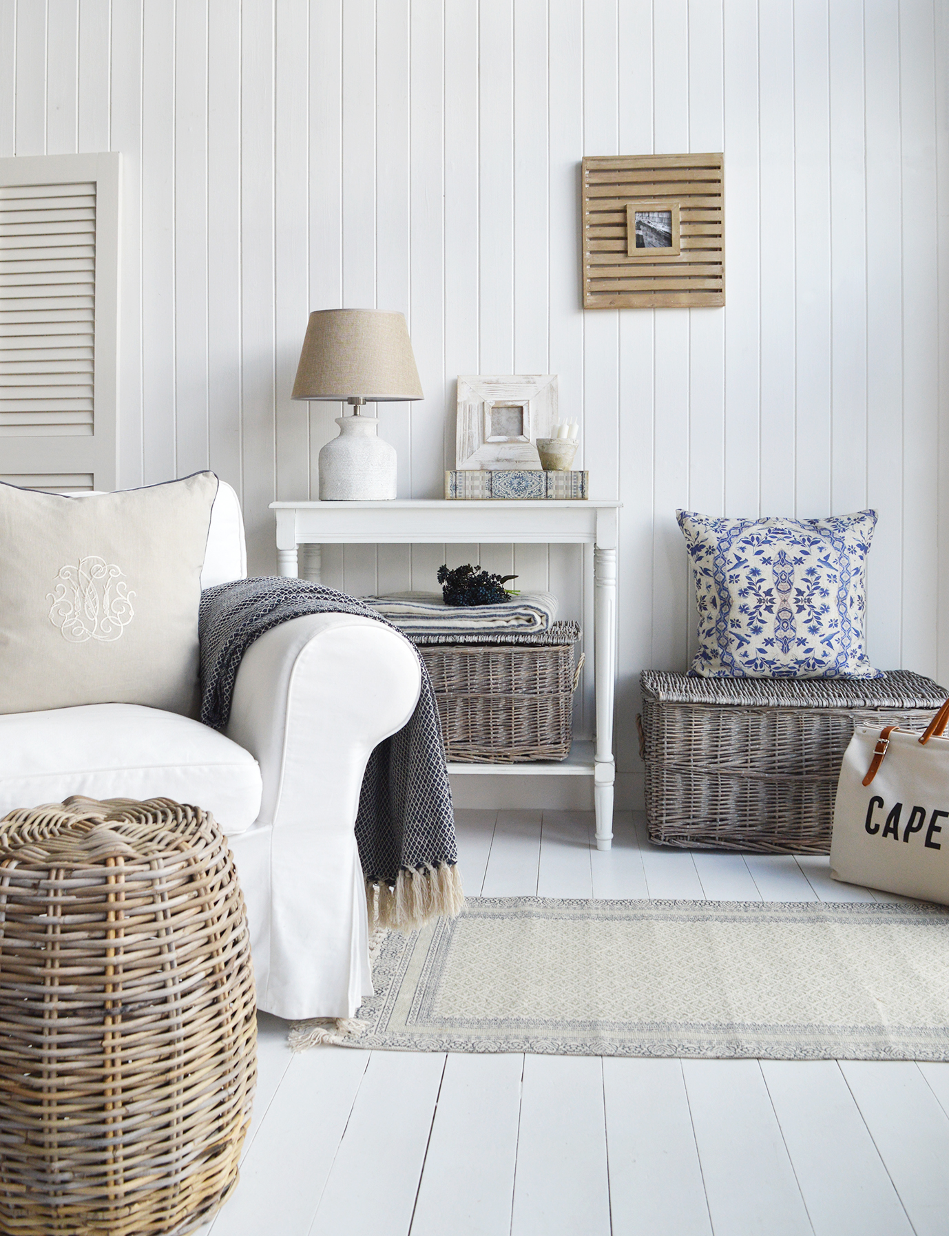 New England furniture and interiors for coastal, modern country and farmhouse furniture from The White Lighthouse