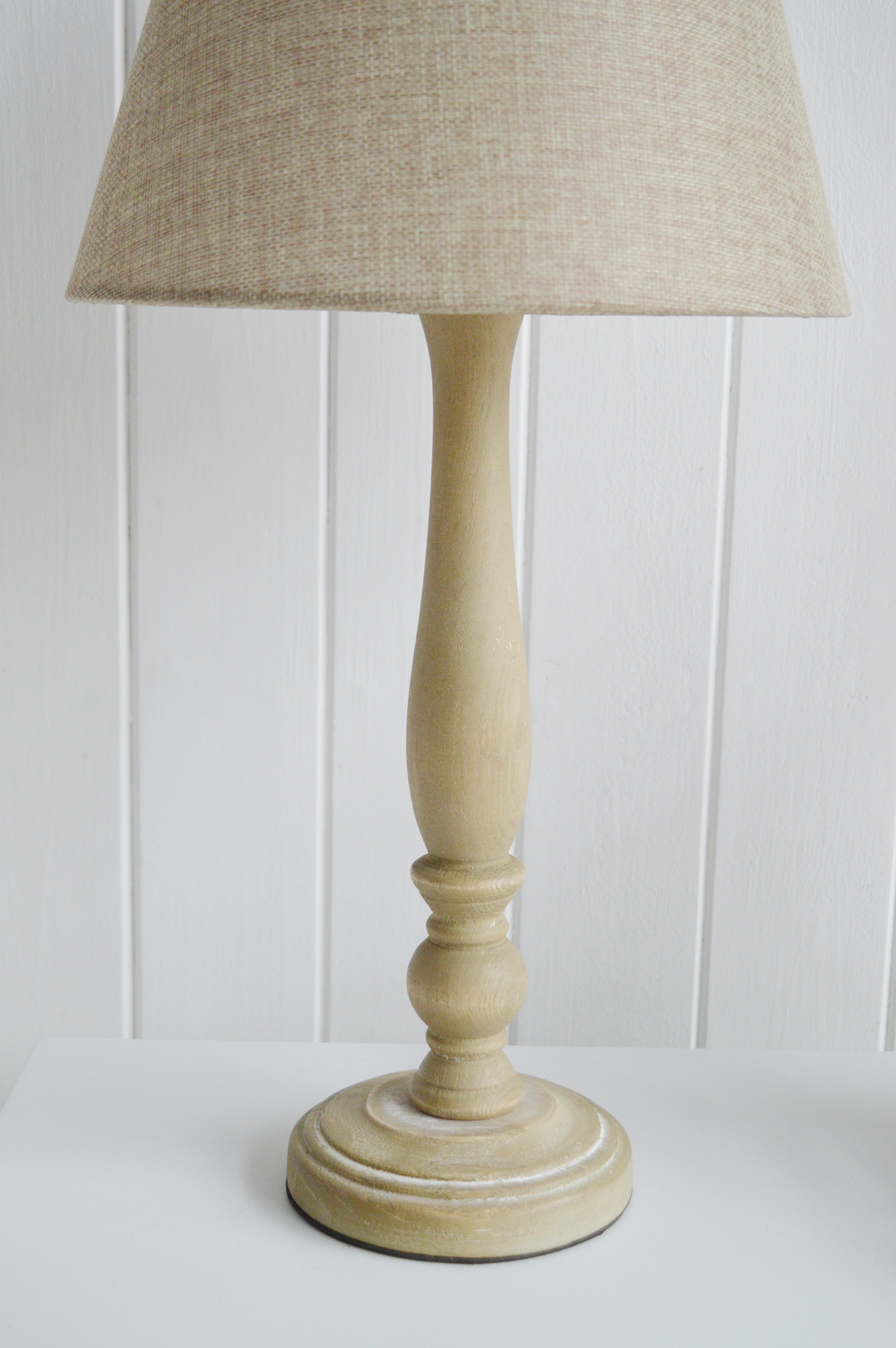 Brentwood White Wooden Table Lamps The White Lighthouse Furniture