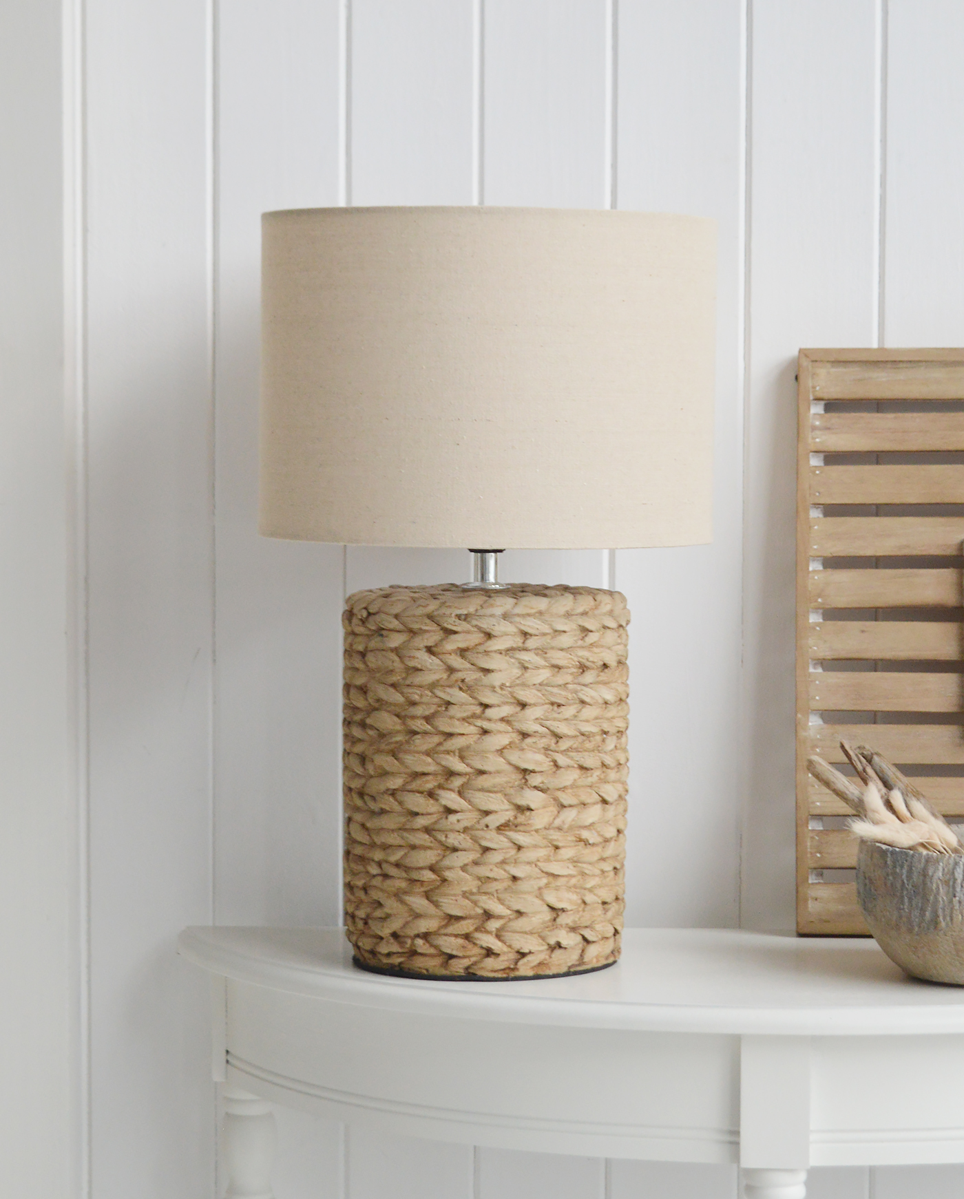 Coastal table lamp from The White Lighthouse. Beach furniture and home interiors