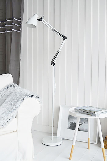 Brooklyn white floor lamp for living room